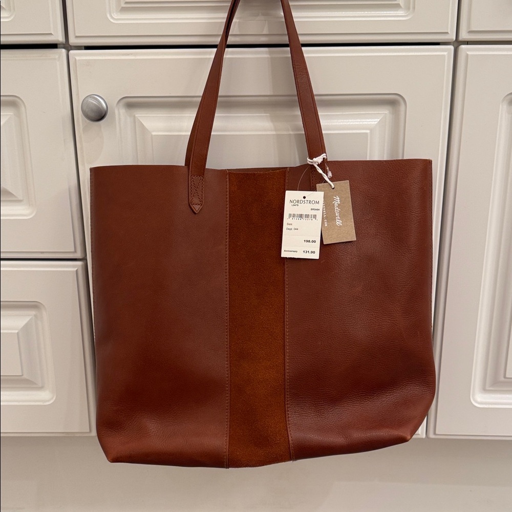 Madewell Transport Brown Leather Tote Bag